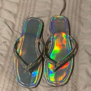Holographic sandals
